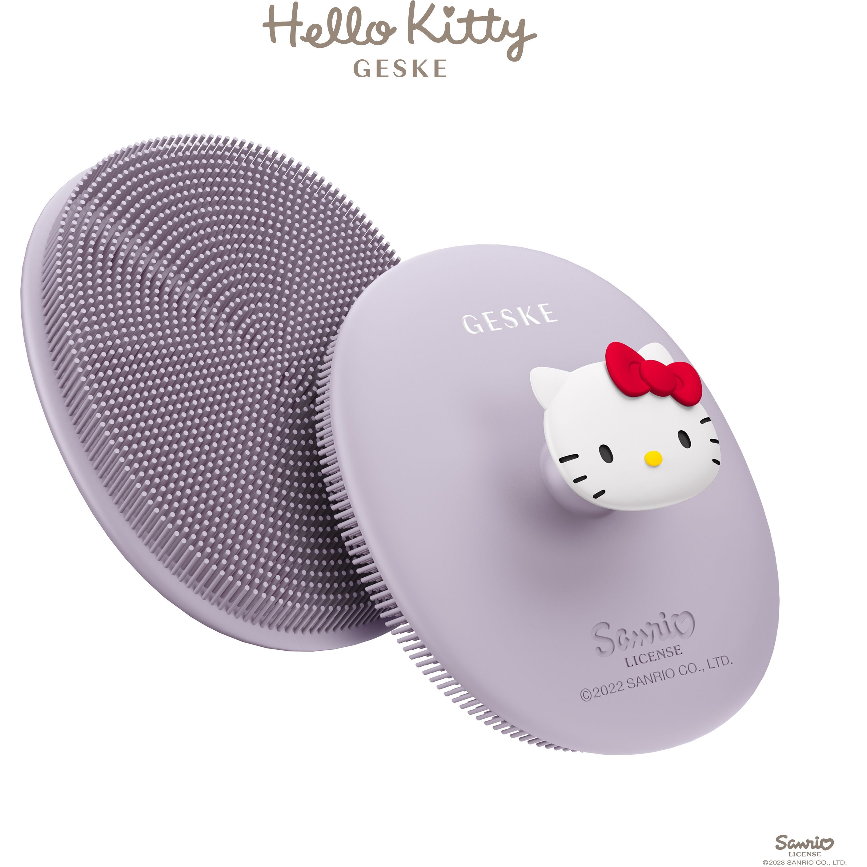 Щітка для обличчя GESKE Facial Brush З в 1 by Hello Kitty з тримачем фіолетова - фото 2