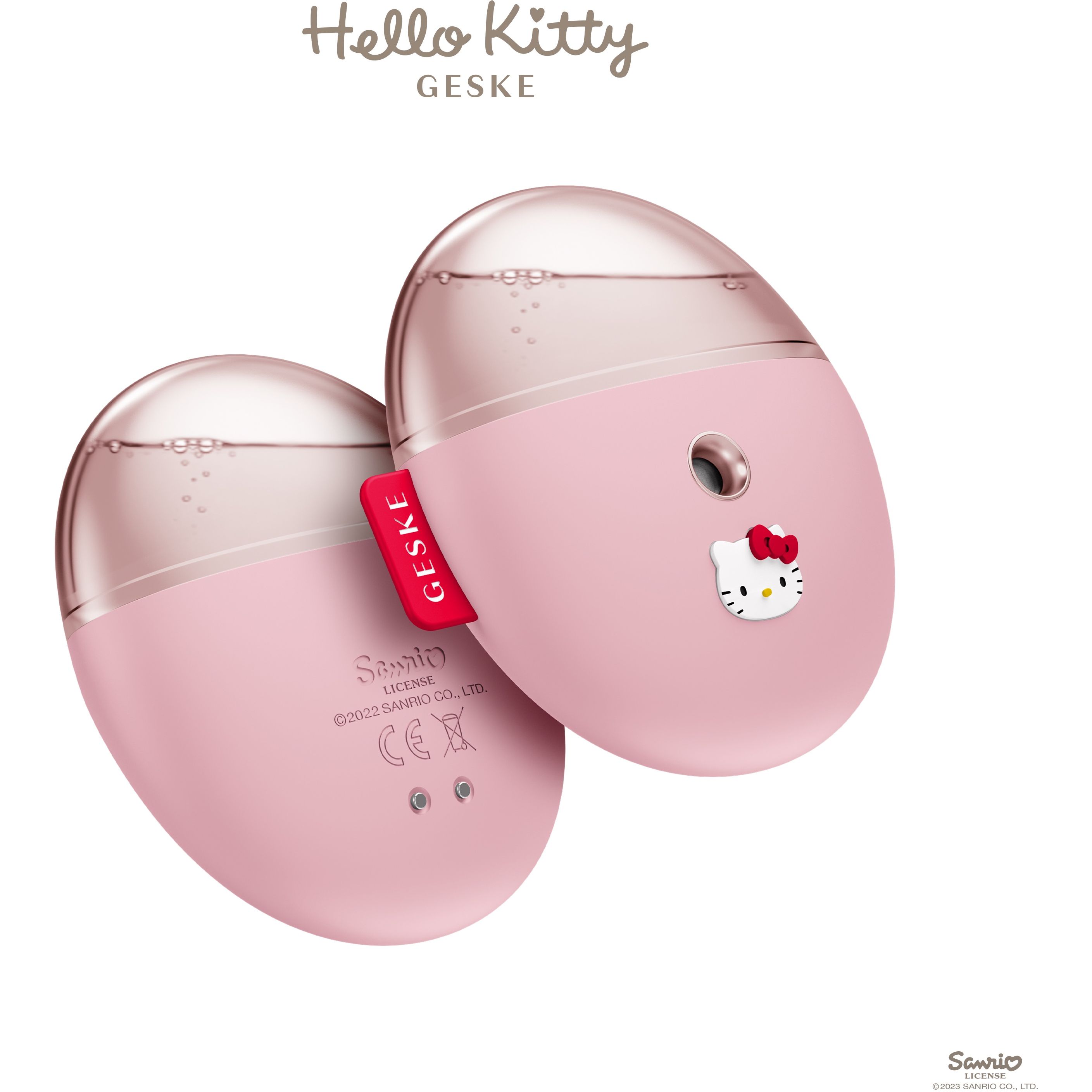 Электронный освежитель для увлажнения лица GESKE Facial Hydration Refresher 4 в 1 by Hello Kitty розовый - фото 2