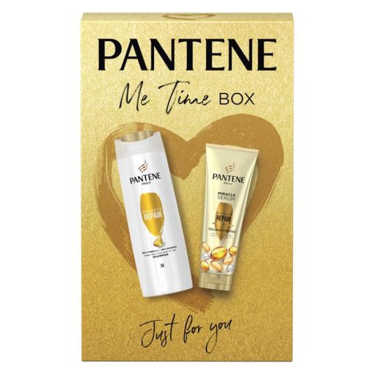 Подарочный набор для женщин Pantene Интенсивное обновление: шампунь, 400 мл + кондиционер 3 в 1 Miracle Serum, 200 мл - фото 1