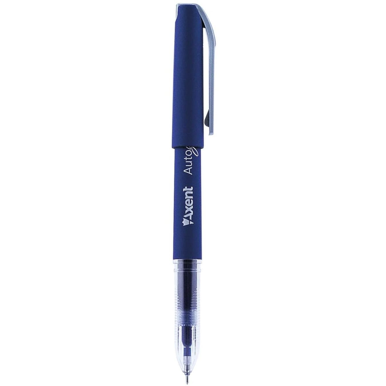 Ручка гелева Axent Autographe 0.5 мм синя (AG1007-02/01/P-A) - фото 2