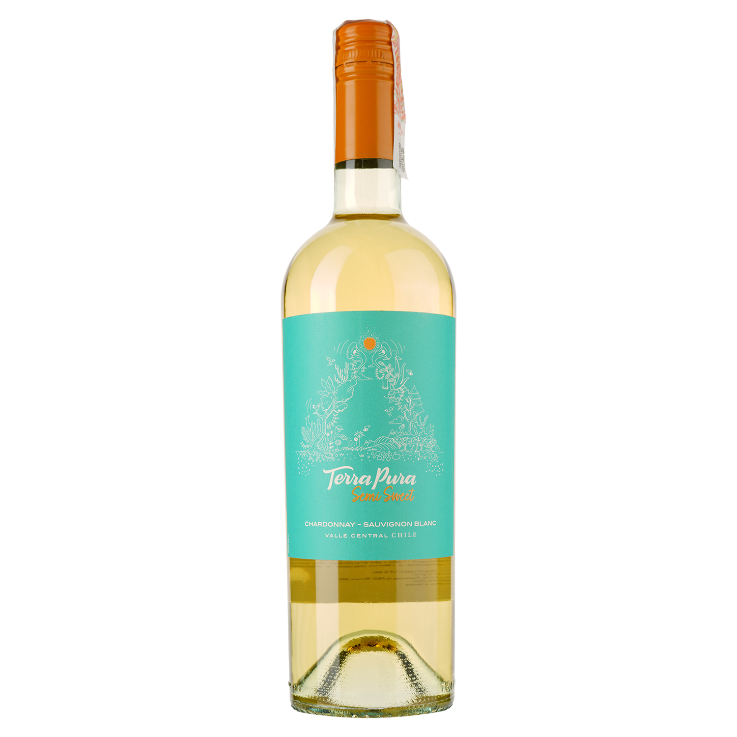 Вино Terra Pura Chardonnay-Sauvignon Blanc, біле, напівсолодке, 0,75 л - фото 1
