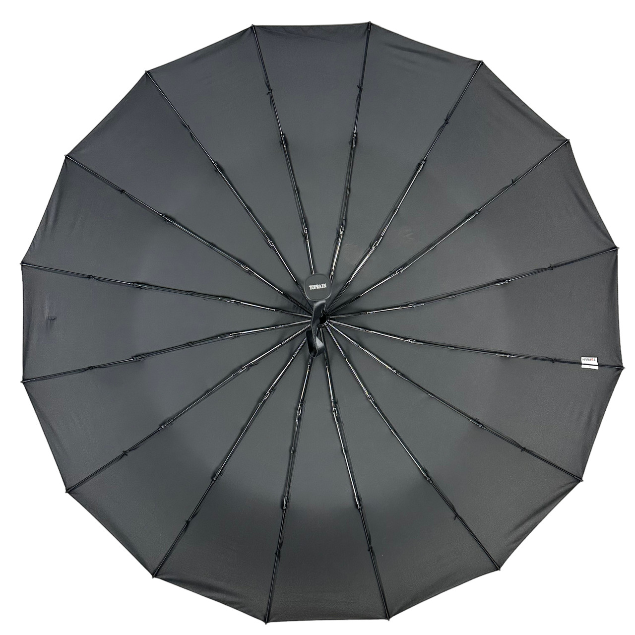 Мужской складной зонтик полный автомат Toprain 112 см черный - фото 4