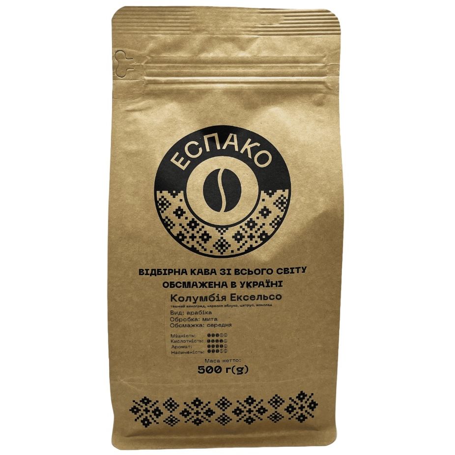 Кава в зернах Еспако Колумбія Ексельсо 500 г - фото 1