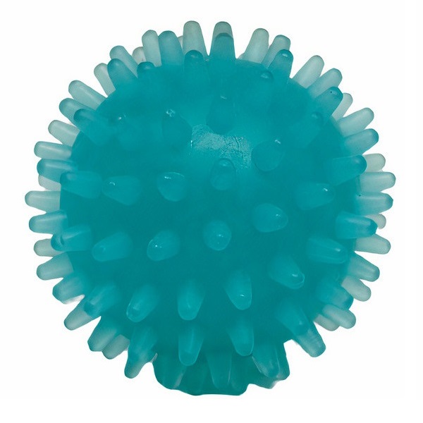 Игрушка для собак Fox Мяч с шипами, с ароматом ванили, 6 см, синяя - фото 1