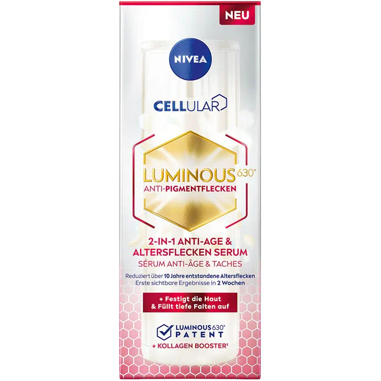 Антивозрастная сыворотка Nivea Cellular Luminous 630 2в1 против морщин и пигментации 30 мл - фото 3