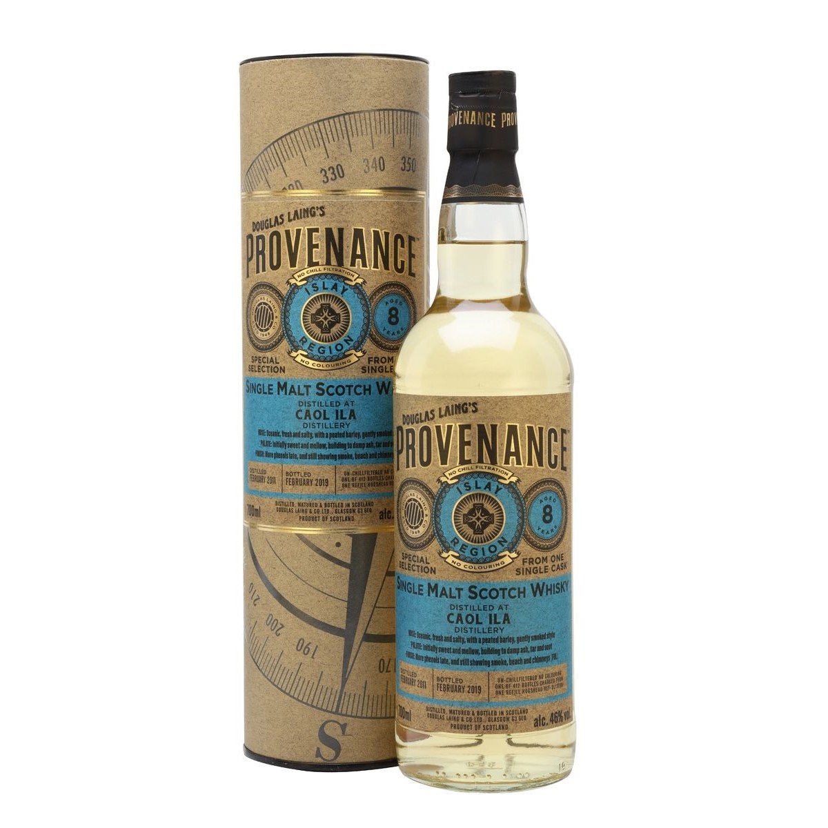 Виски Douglas Laing Provenance Caol Ila Single Malt Scotch Whisky 8 YO, 46%, 0,7 л - фото 1