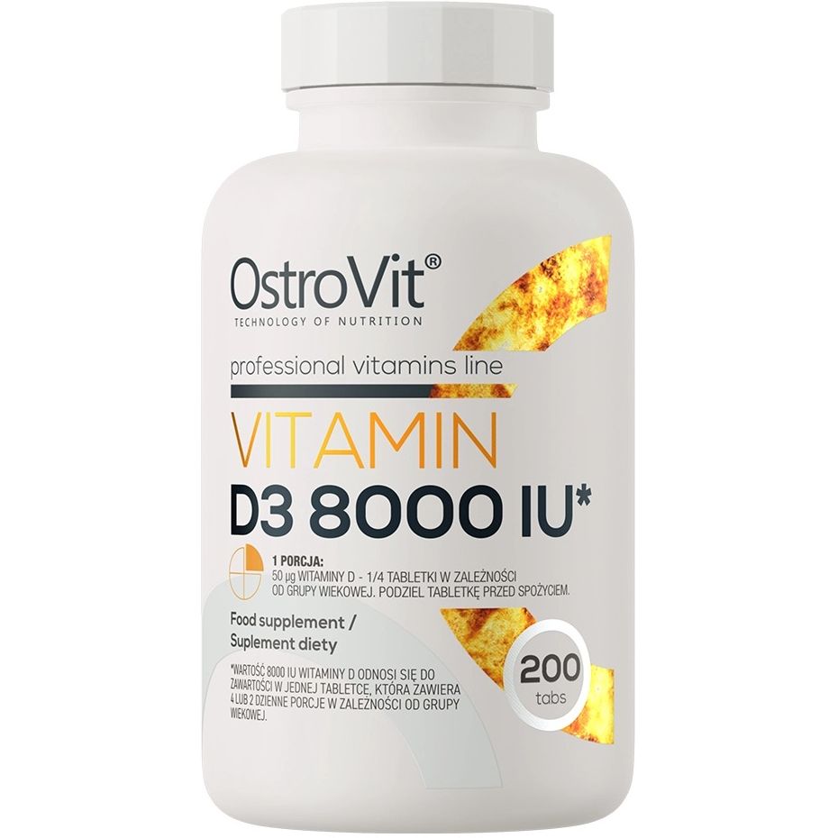 Вітамін OstroVit Vitamin D3 8000 IU 200 таблеток - фото 1