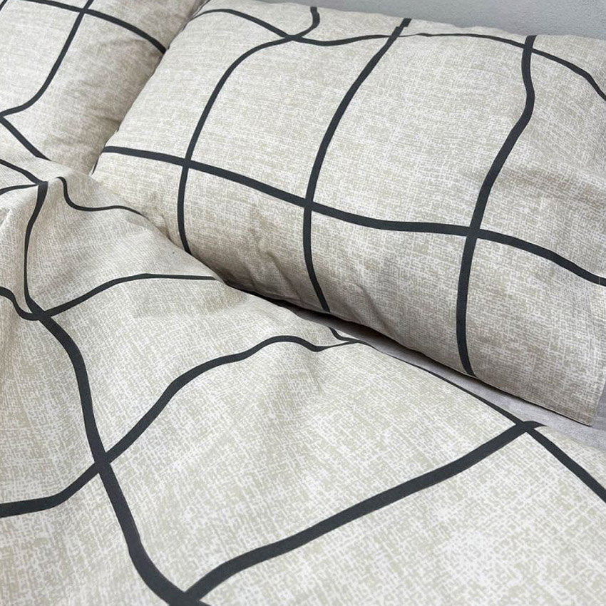 Photos - Bed Linen Provans Комплект постільної білизни Прованс Клітинка, бязь, євростандарт, лляний з 