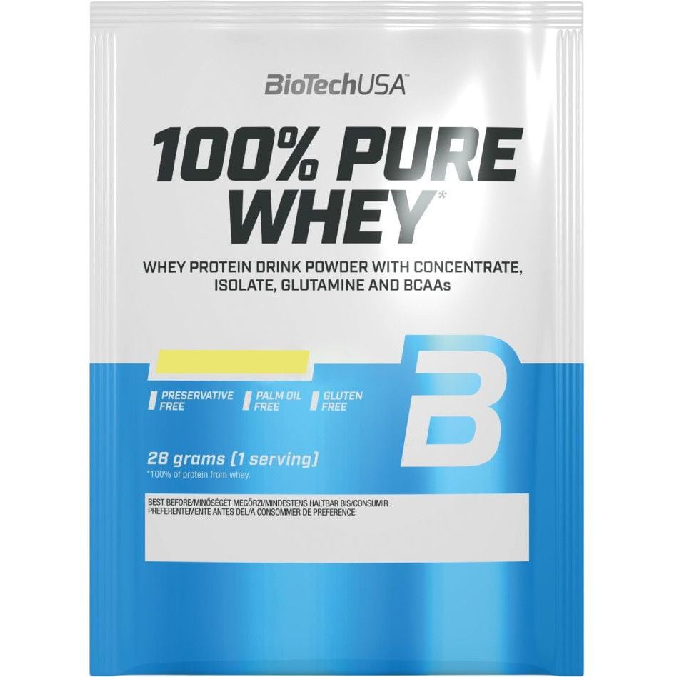 Протеїн BioTech 100% Pure Whey Strawberry 28 г - фото 1