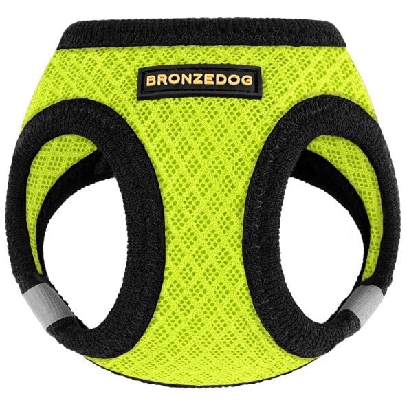 Шлейка для собак Bronzedog Mesh Vest, размер 4XS, 20х24 см, лимонная - фото 2