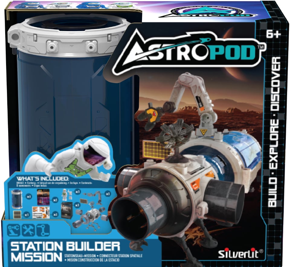 Игровой набор с фигуркой Silverlit Astropod Миссия Построй модульную космическую станцию (80336) - фото 1