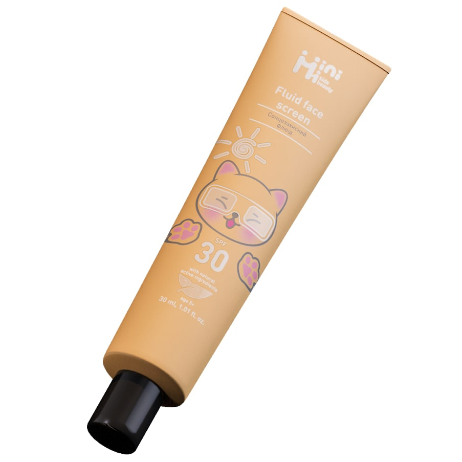 Солнцезащитный флюид для лица MiniMi Kids Fluid Face Screen SPF 30 от 5 лет 30 мл - фото 2