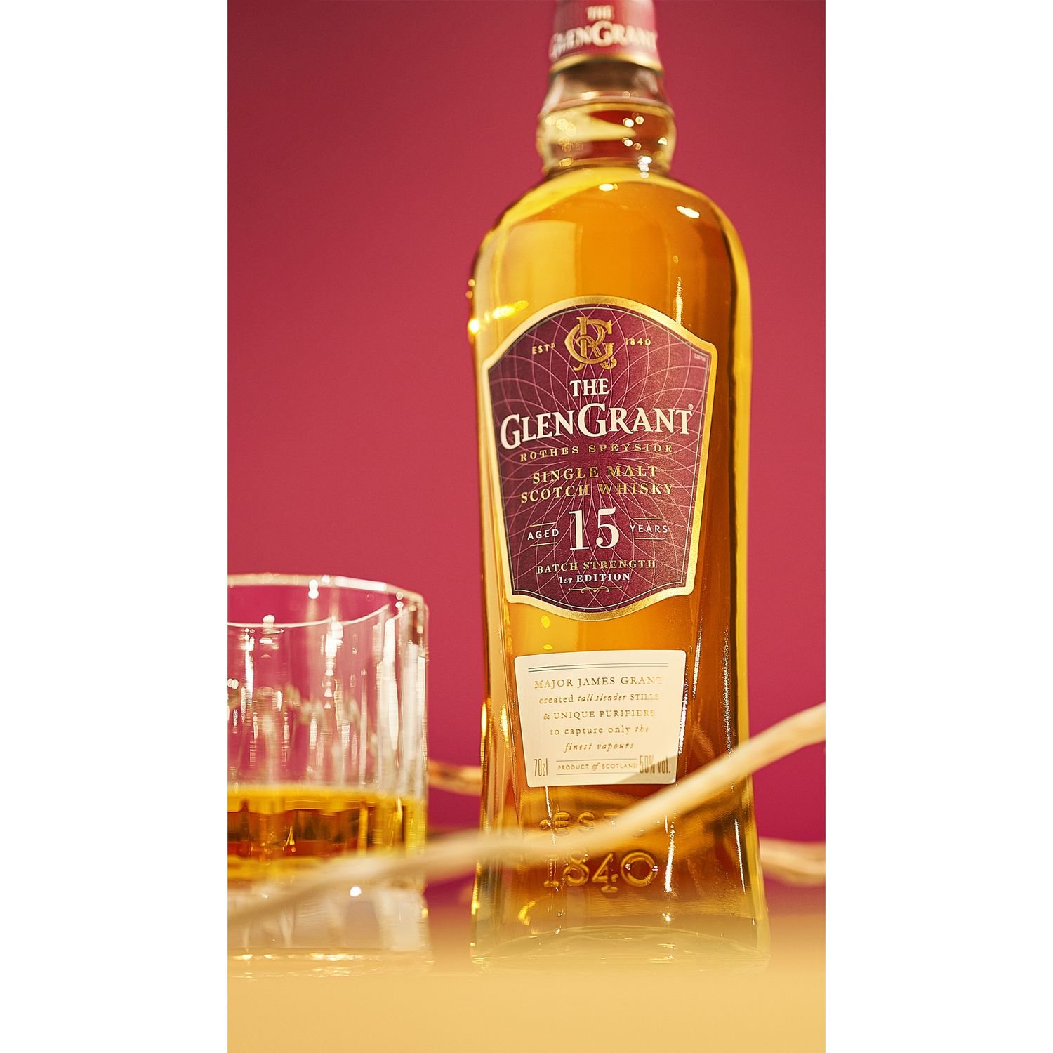 Виски Шотландский Glen Grant 15 лет 50% 0.7 л, в подарочной упаковке (886214) - фото 3