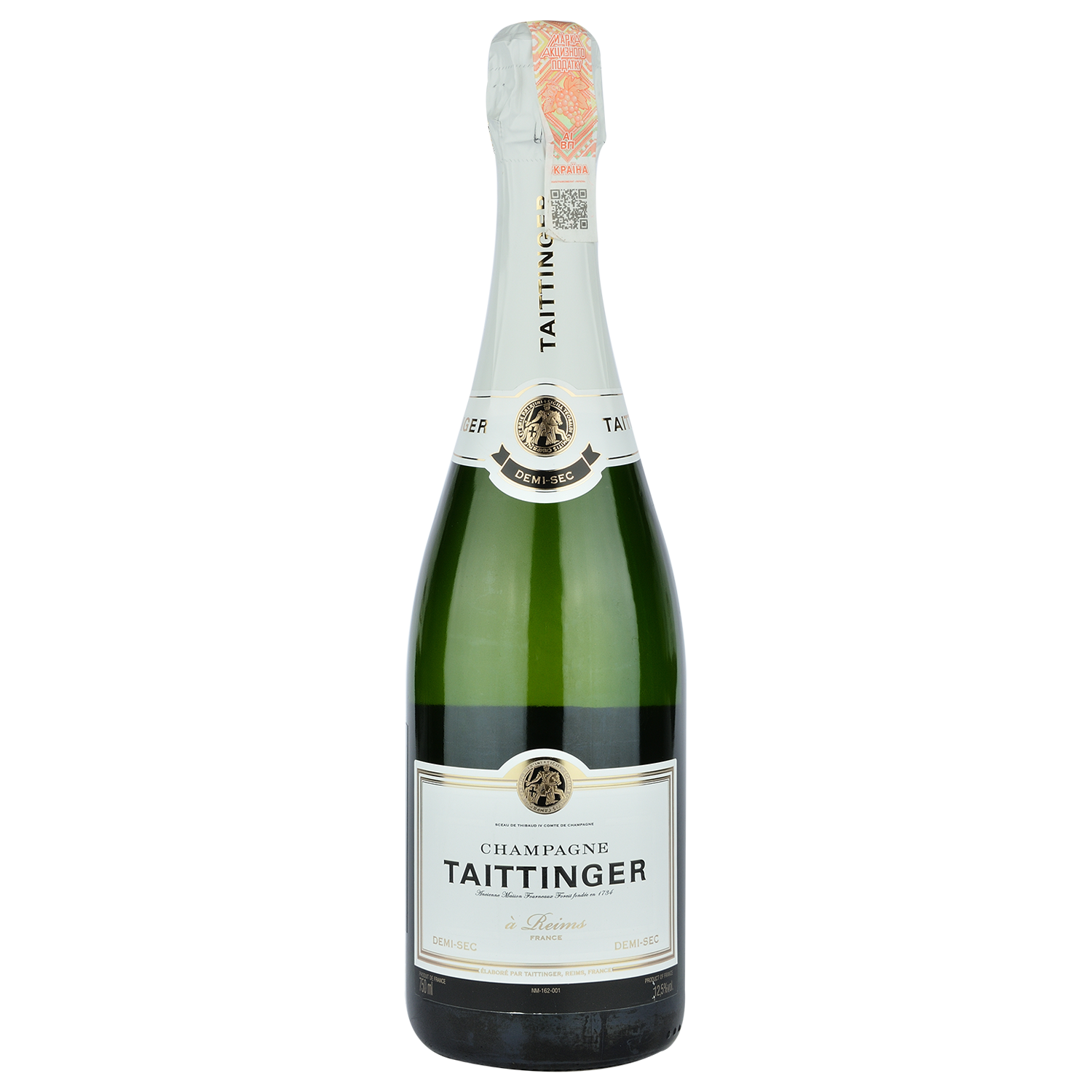 Шампанське Taittinger Demi sec, біле, напівсухе, 0,75 л (4655) - фото 1