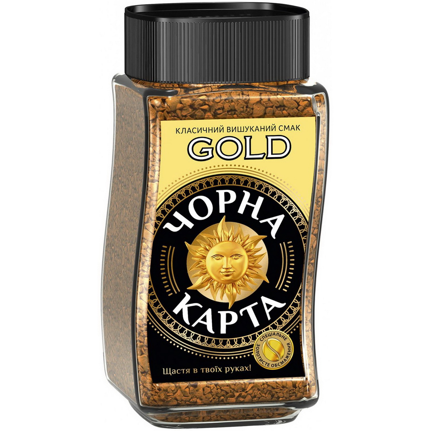Кофе растворимый Чорна карта Gold 190 г (878777) - фото 1