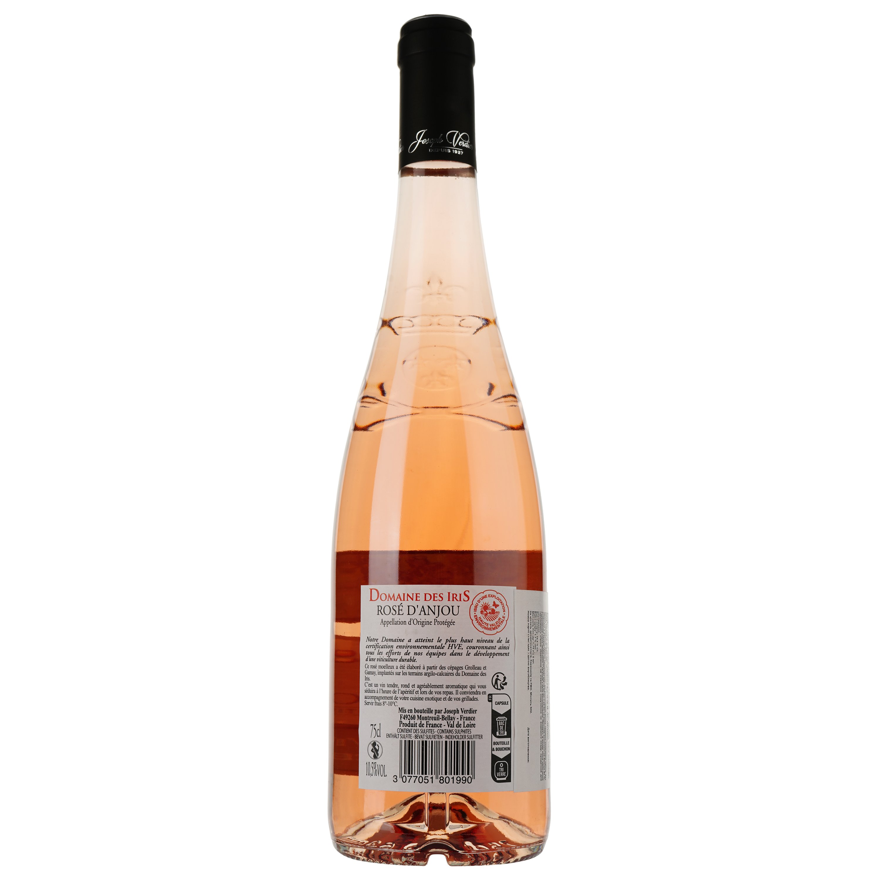 Вино Domaine des Iris Rose D'Anjou AOP, рожеве, напівсухе, 0,75 л - фото 2