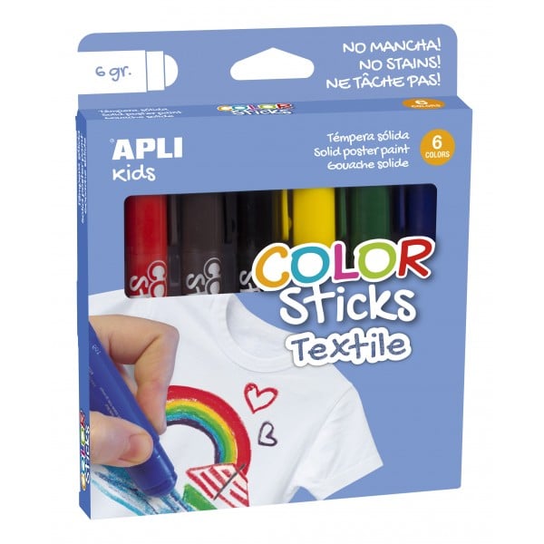 Кольорові маркери Apli Kids, 6 кольорів, 6 шт (17539) - фото 1
