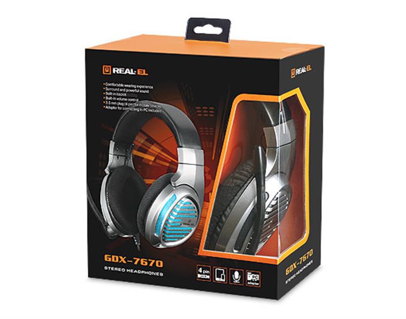 Игровые наушники Real-El GDX-7670 Stereo GunMetal Grey - фото 6