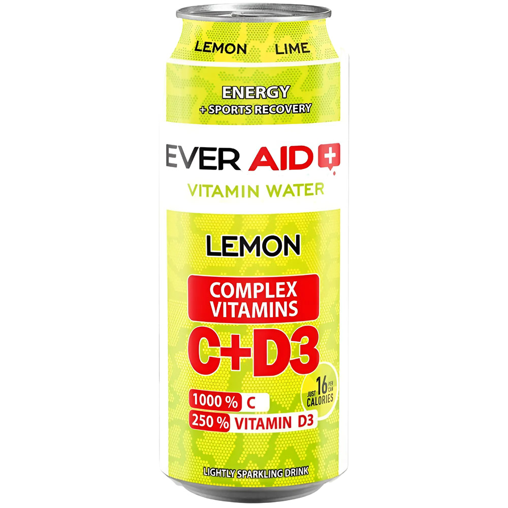 Напій безалкогольний Ever Aid Vitamin Water Lemon 0.5л з/б - фото 1