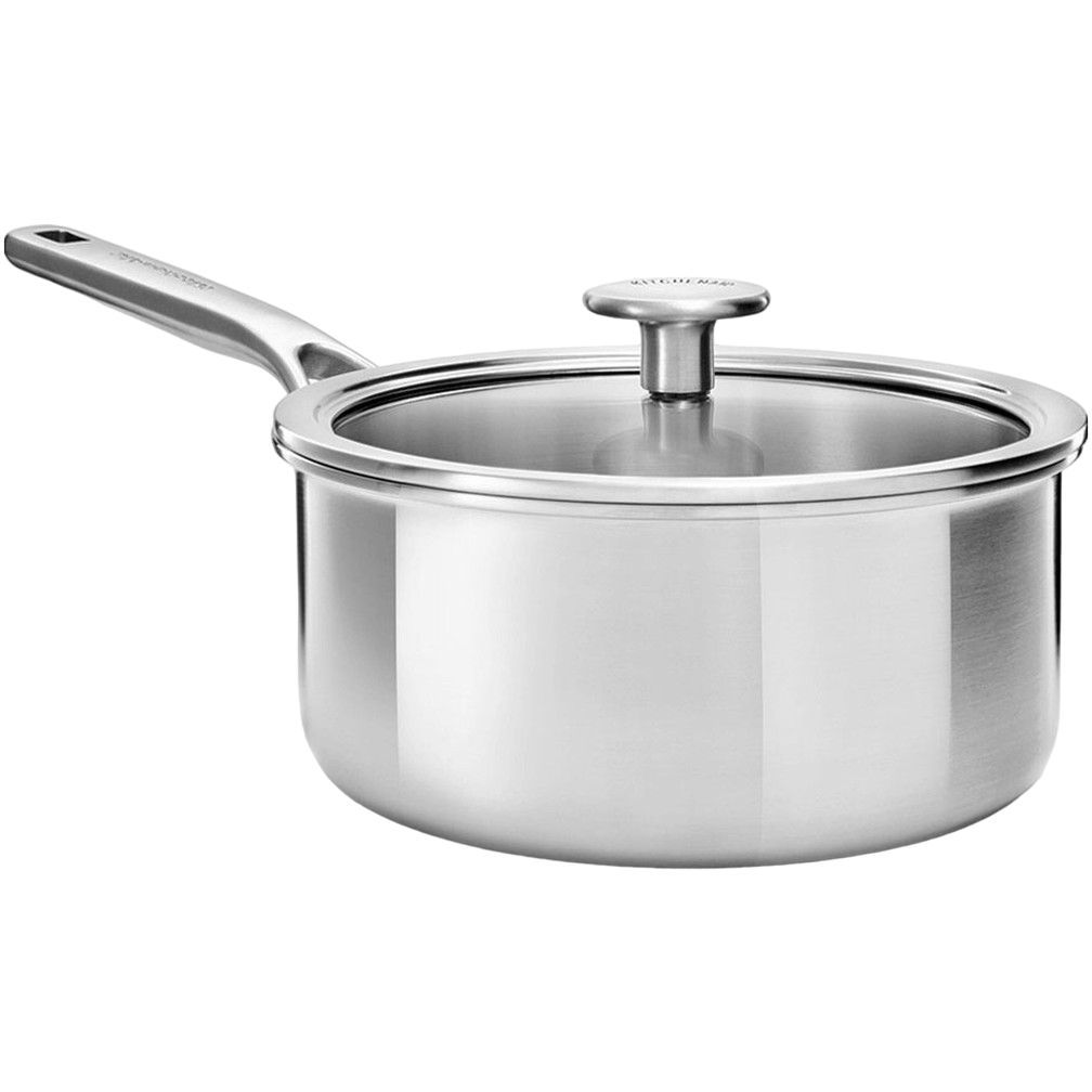 Ковш KitchenAid Multi-Ply Stainless Steel с крышкой 20 см 3.1 л (CC003258-001) - фото 1