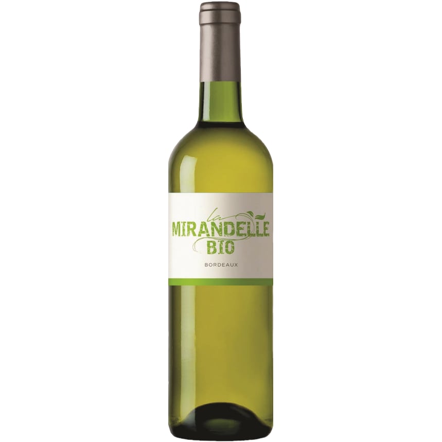 Вино Premium Vins Sourcing La Mirandelle BIO Bordeaux, белое, сухое, 12,5%, 0,75 л - фото 1
