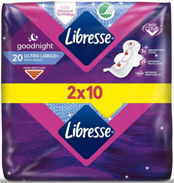 Гигиенические прокладки Libresse Ultra Goodnight Large ночные, 20 шт. - фото 2