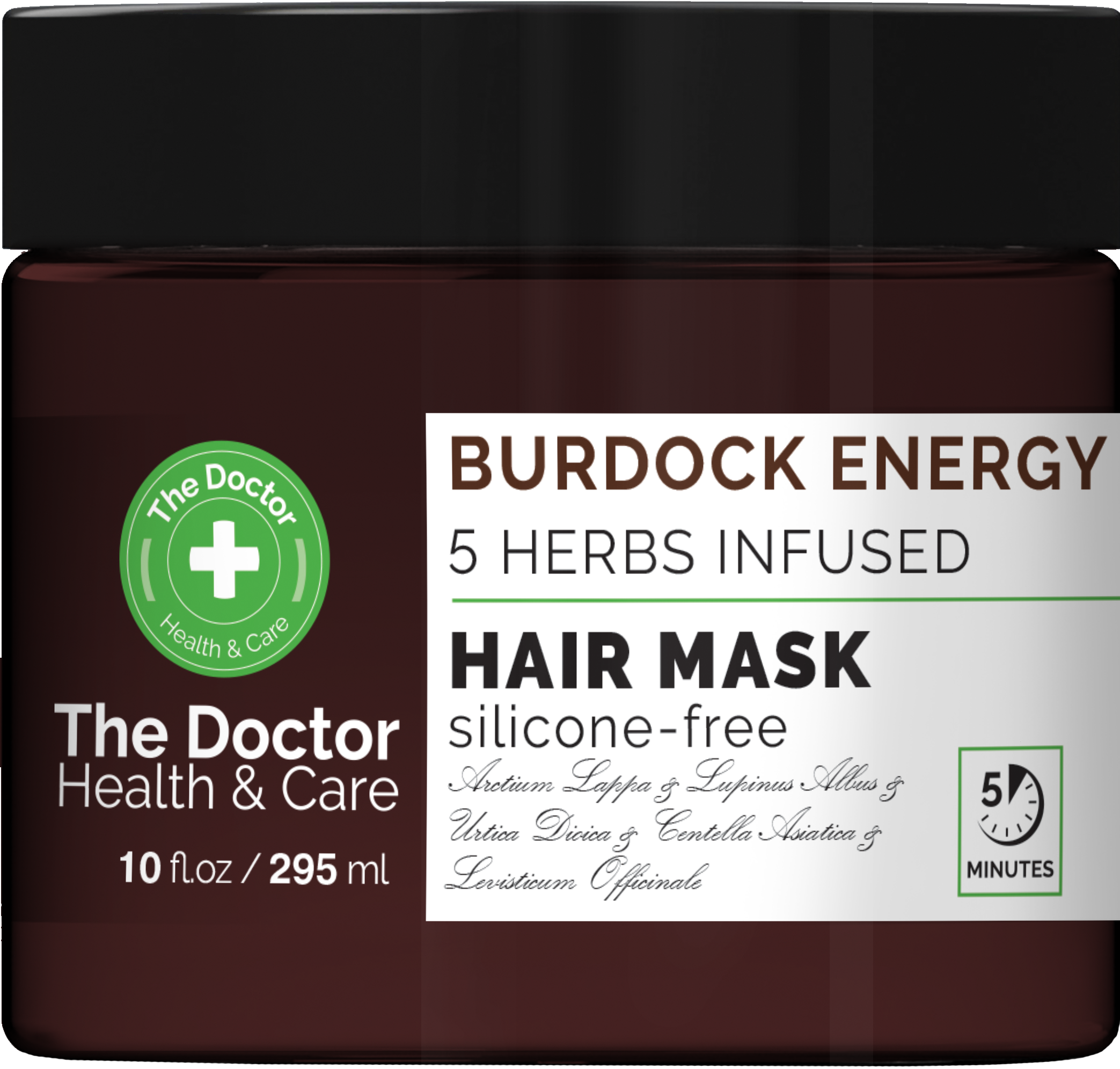 Маска для волос The Doctor Health&Care Burdock Energy 5 Herbs Infused Hair Mask, 295 мл - фото 1