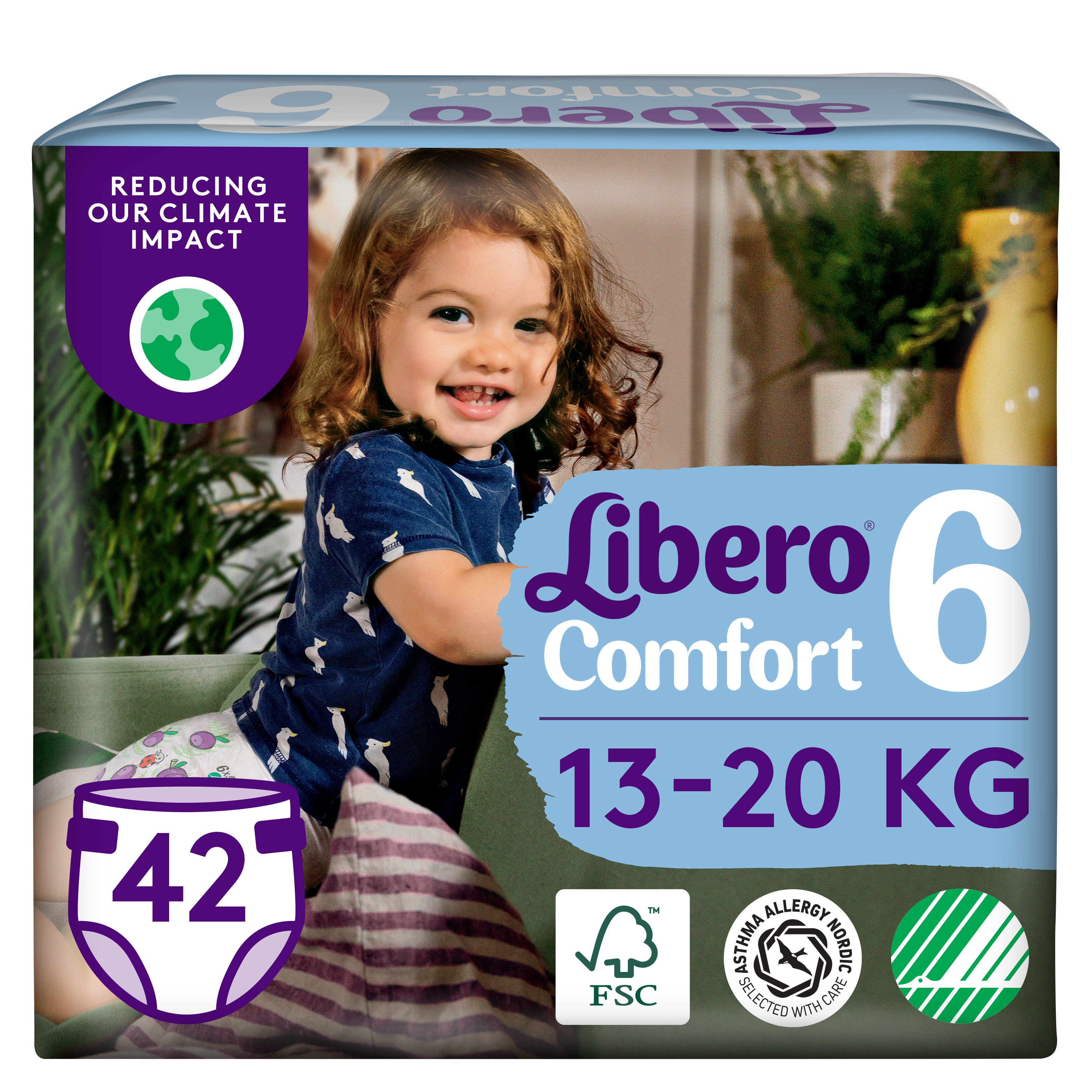 Підгузки Libero Comfort 6 (13-20 кг), 42 шт. (84021) - фото 1