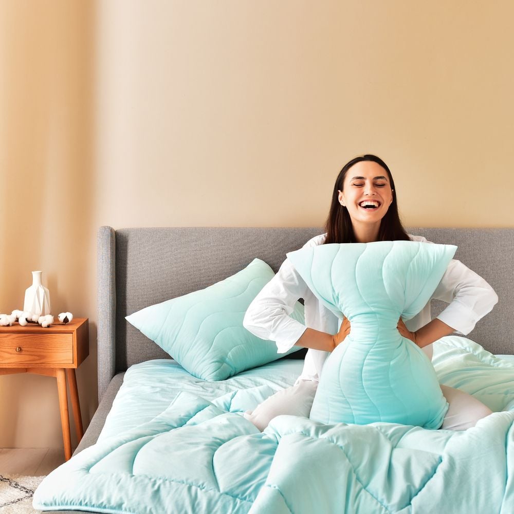 Набор постельного белья Ideia Oasis с одеялом, евростандарт, мятный (8000035248) - фото 9