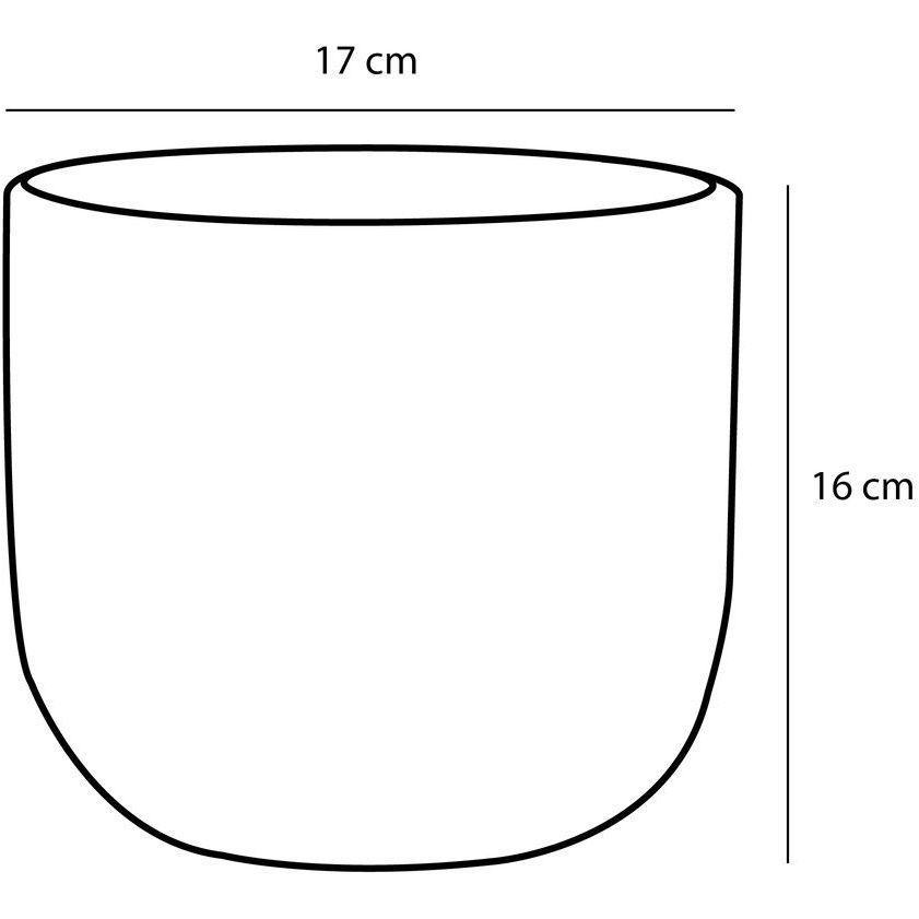 Кашпо Edelman Nora pot round 17 см белое (1074607) - фото 3