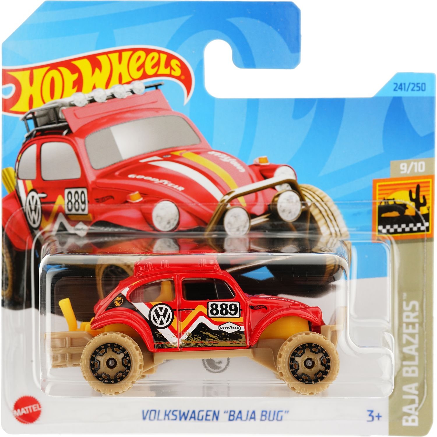 Базова машинка Hot Wheels Baja Blazers Volkswagen Baja Bug червона (5785) - фото 1