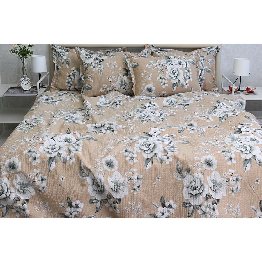 Комплект постельного белья TAG Tekstil Евро 000267646 (Ranforce Gofre RG-03) - фото 1