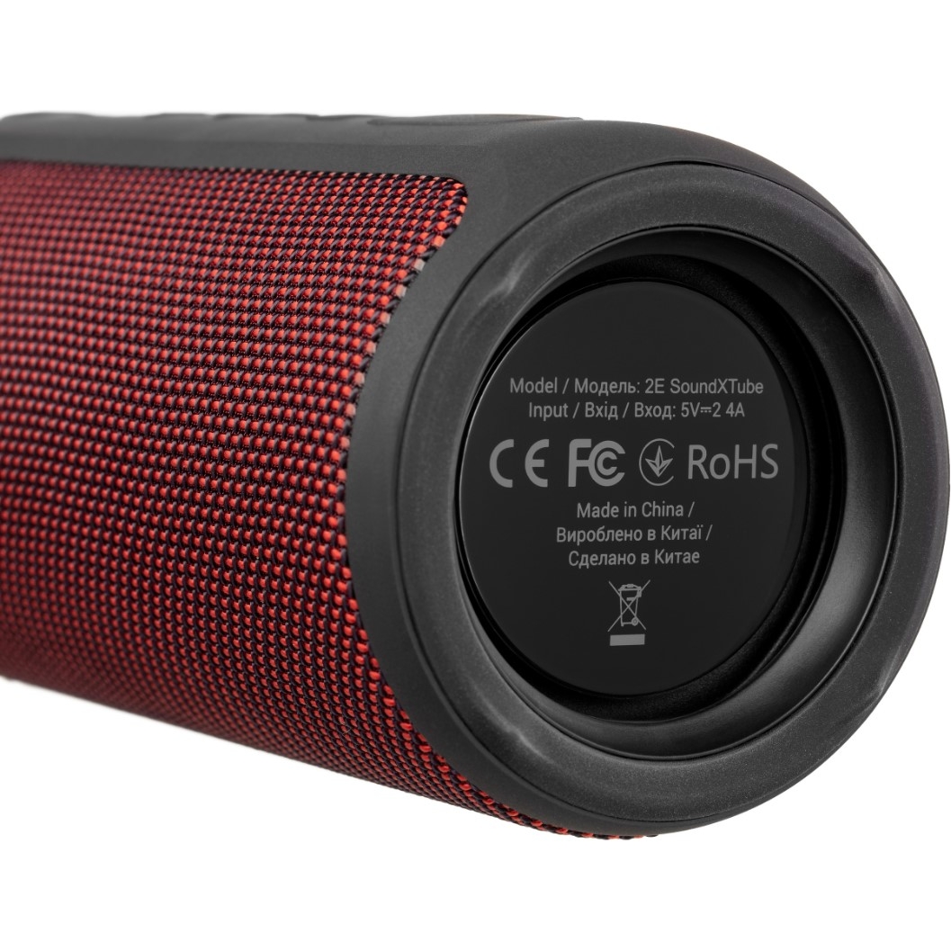 Портативная Bluetooth колонка 2E SoundXTube 30W TWS MP3 Wireless Waterproof Black-Red - фото 5