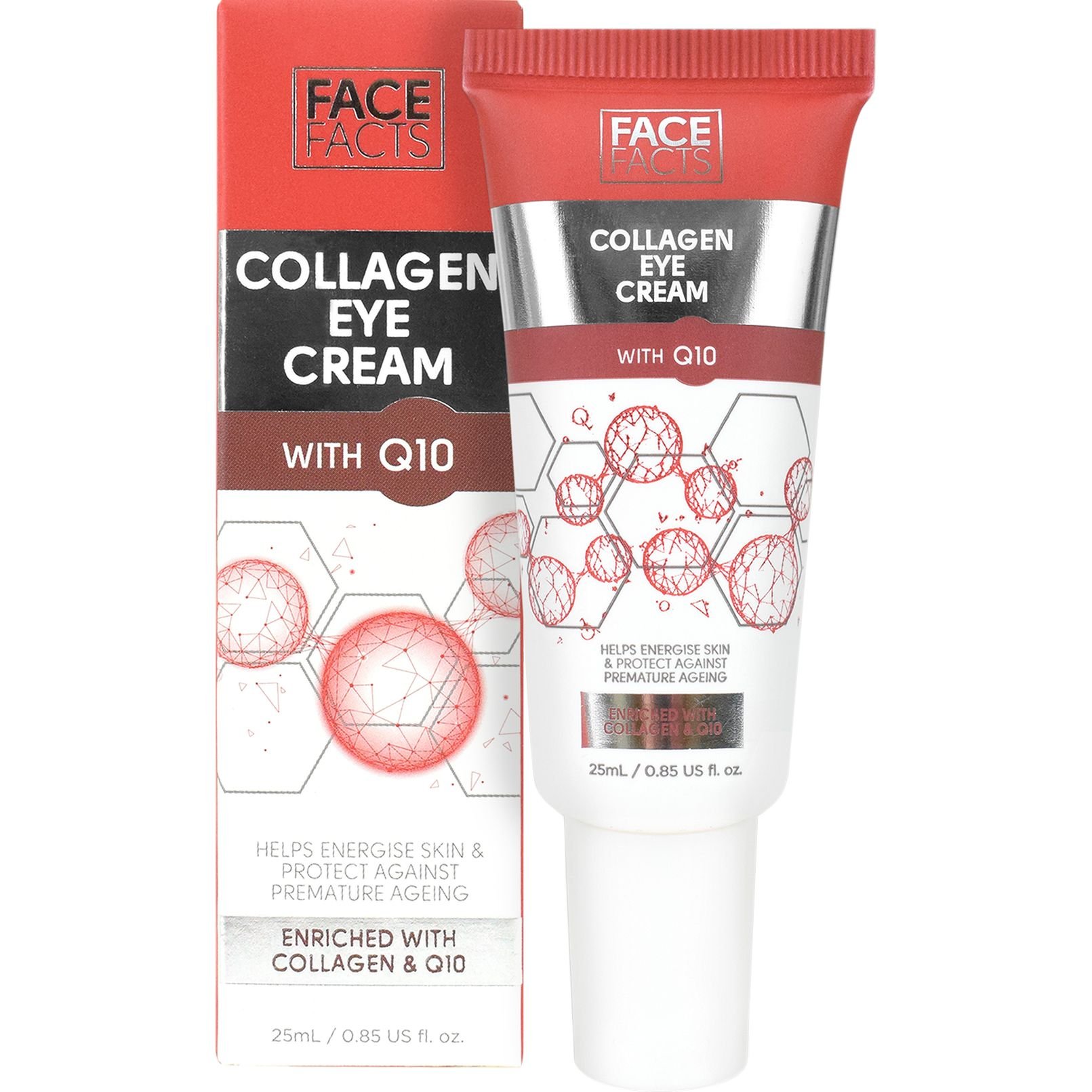 Крем для кожи вокруг глаз Face Facts Collagen Eye Cream With Q10 с коллагеном и коэнзимом Q10 25 мл - фото 1