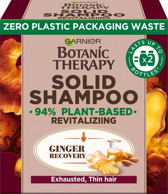 Твердий шампунь Garnier Botanic Therapy Імбирне відновлення, для виснаженого, тонкого волосся, 60 г - фото 1