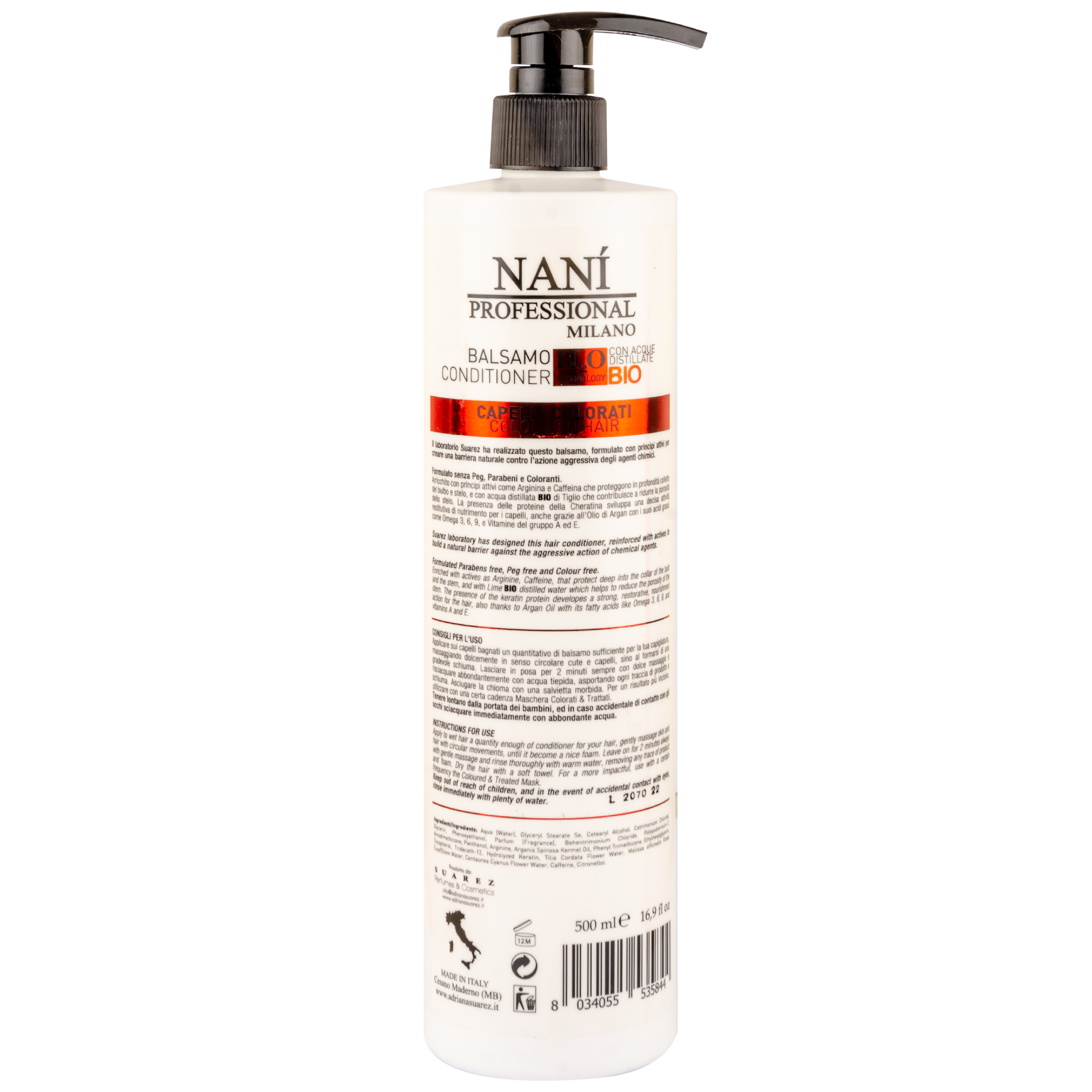 Бальзам-кондиціонер Nani Professional, для фарбованого та пошкодженого волосся, 500 мл (NPCCT500) - фото 2