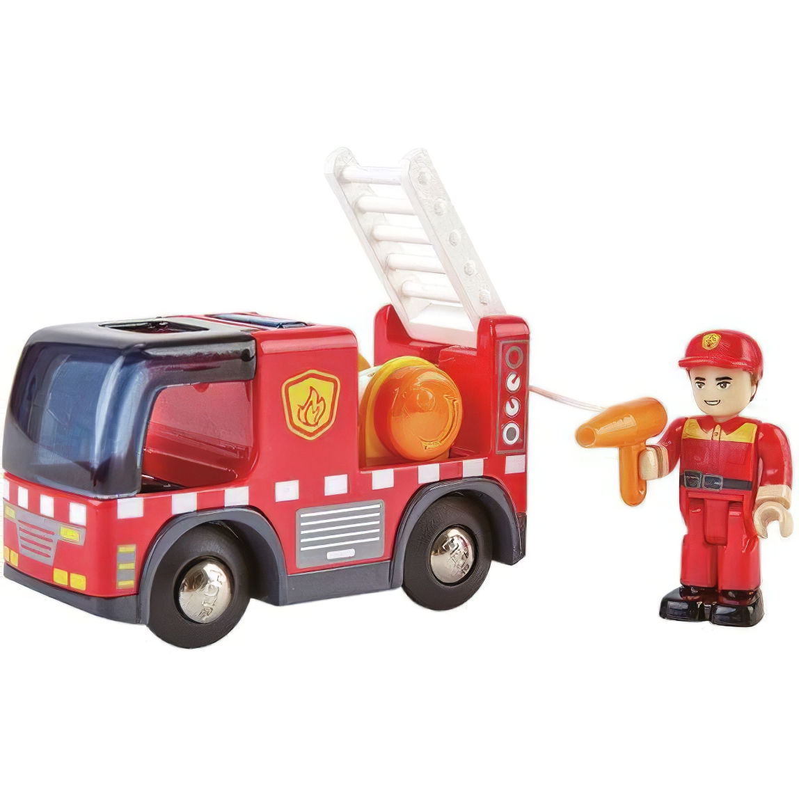 Игрушечный пожарный автомобиль Hape с сиреной (E3737) - фото 1