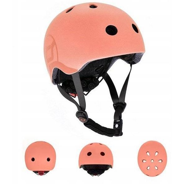 Шлем защитный детский Scoot and Ride с фонариком 51-53 см персиковый (SR-190605-PEACH) - фото 2