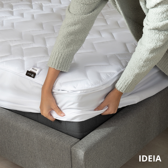 Наматрацник Ideia Nordic Comfort lux, стьобаний, з бортом по периметру, 200х90 см, білий (8000034675) - фото 5