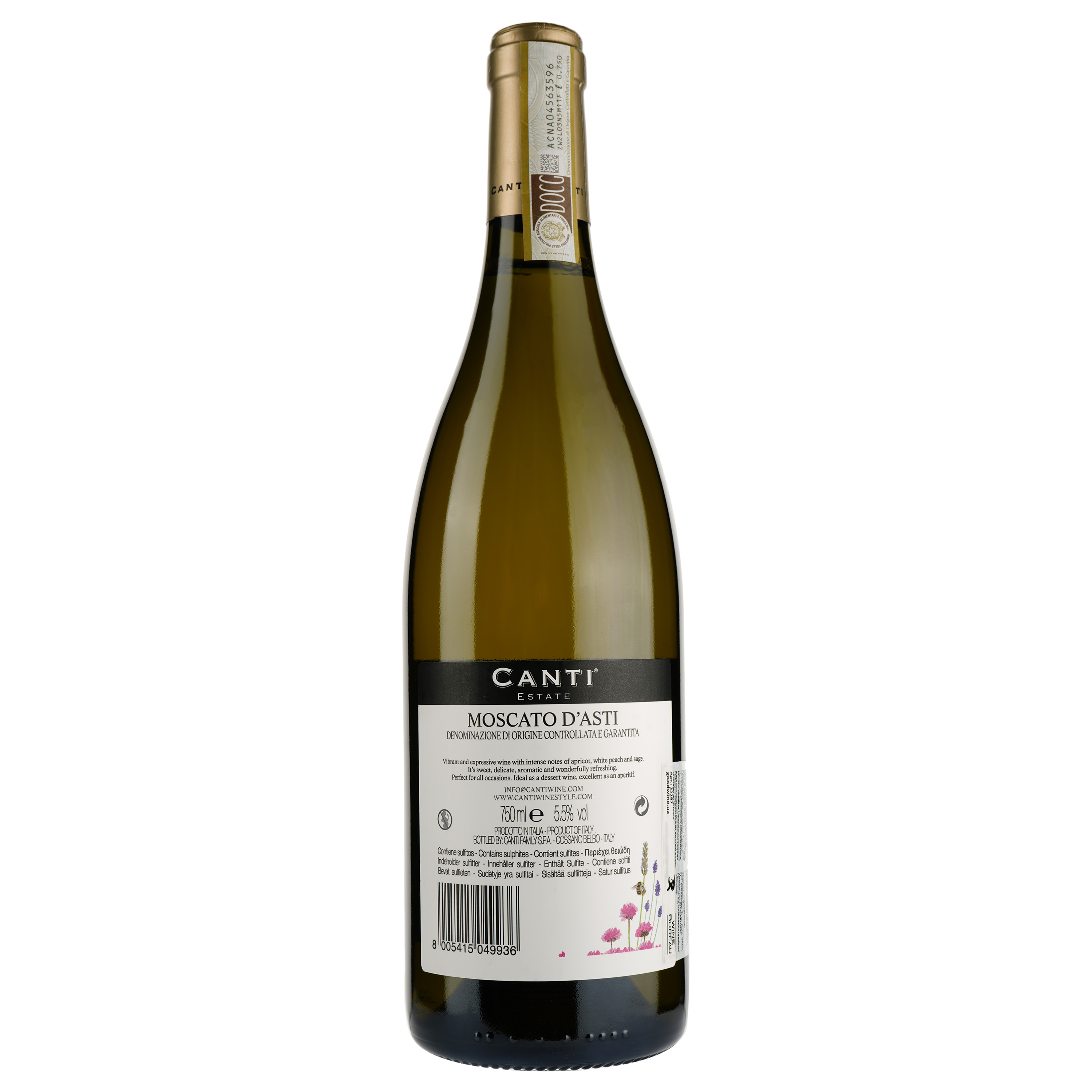 Вино Canti Moscato d'Asti біле солодке 5.5% 0.75 л - фото 2