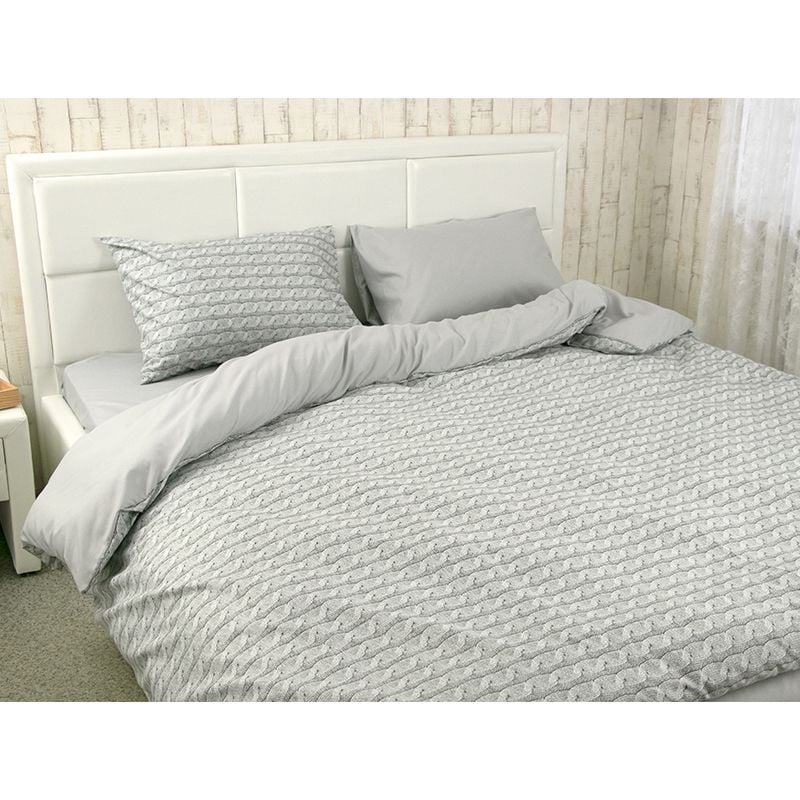 Комплект постельного белья Руно Grey Braid, двуспальный, микрофайбер (Р655.52_Grey Braid) - фото 1