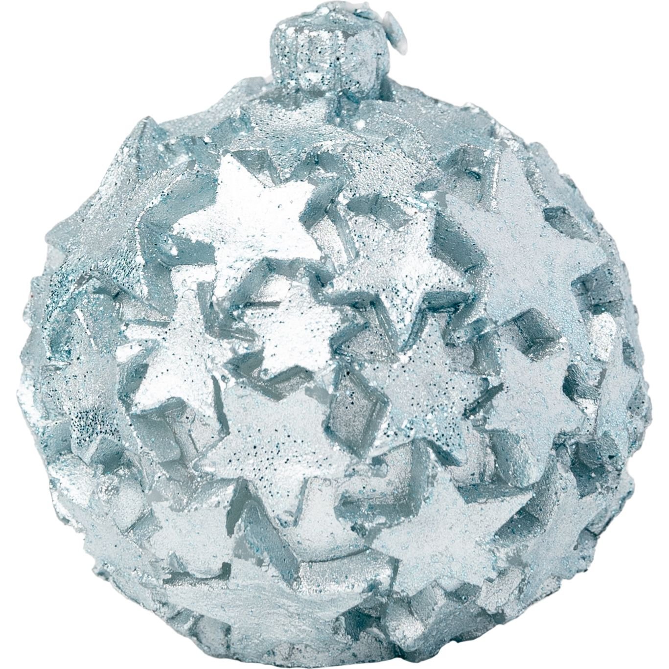 Свічка новорічна парафінова Novogod'ko Куля 9х9 см срібляста (974673) - фото 1
