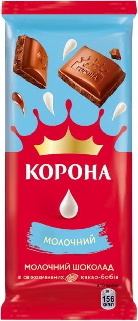 Шоколад молочний Корона без добавок, 85 г (752242) - фото 1