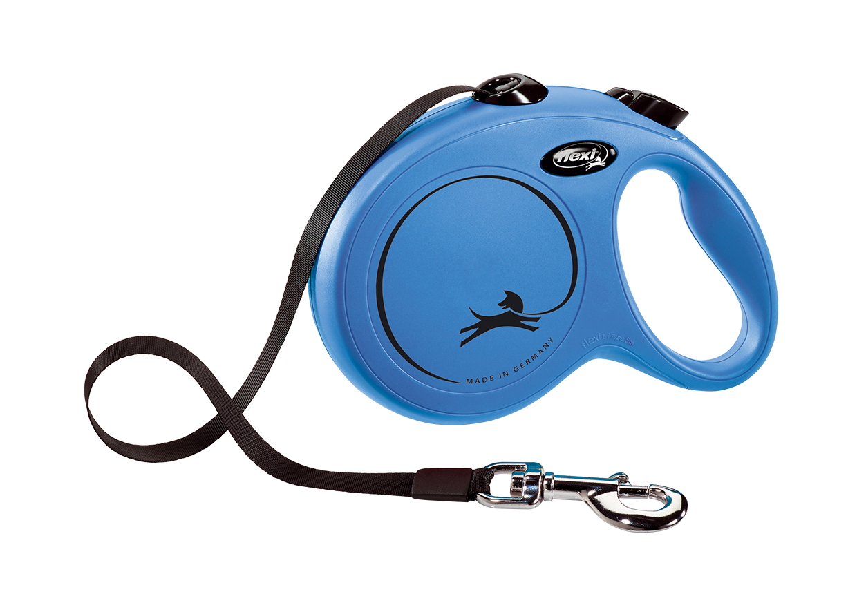 Поводок-рулетка Flexi Classic L, для собак до 50 кг, лента 5 м, синий (CL30T5.251.BL.20) - фото 1