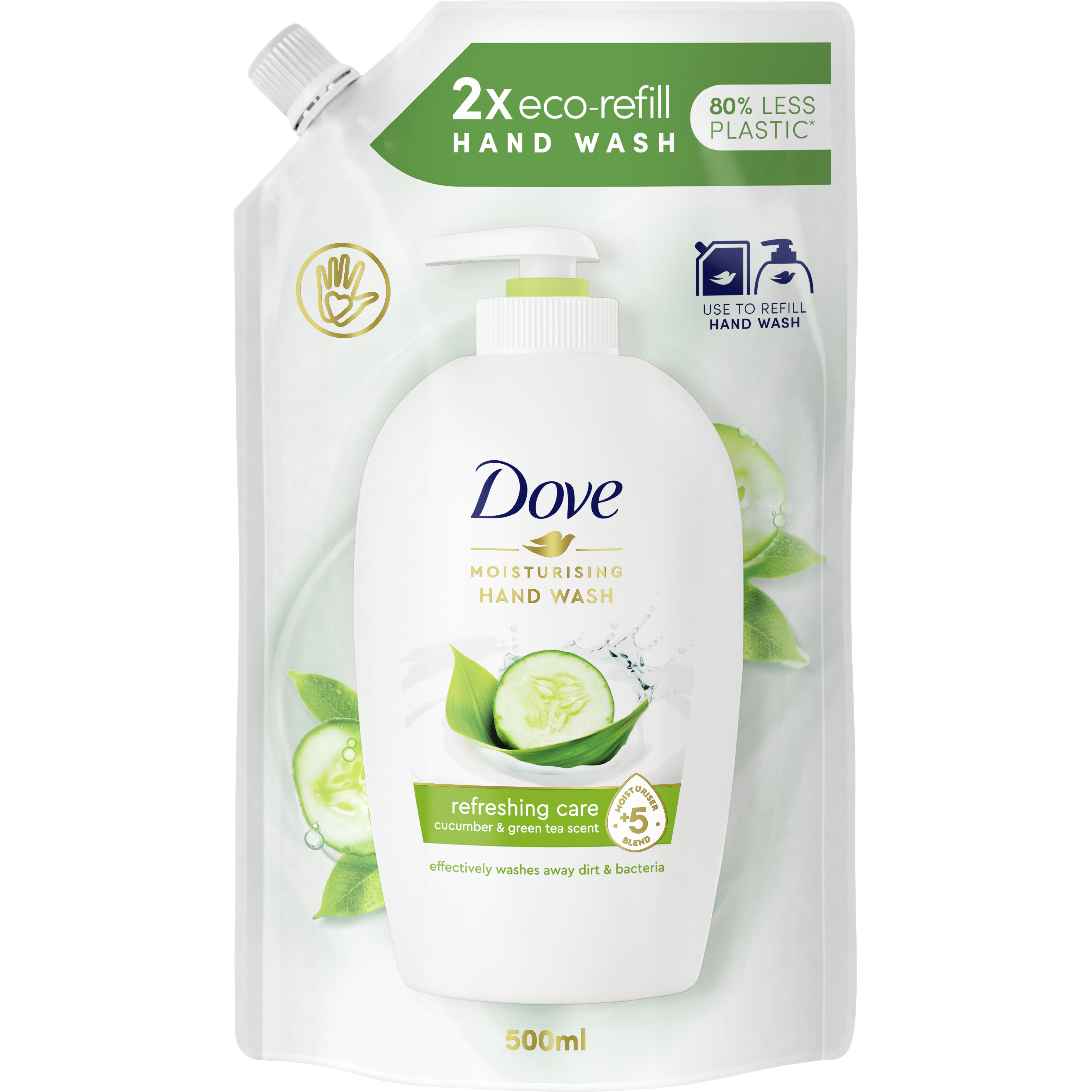 Жидкое крем-мыло Dove Прикосновение свежести 500 мл - фото 1