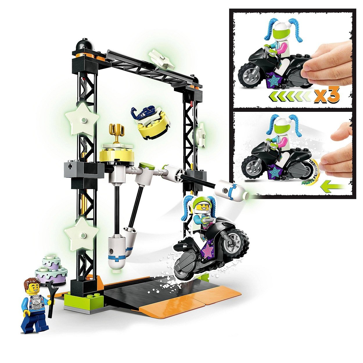 Конструктор LEGO City Випробування трюків з нокдауном, 117 деталей (60341) - фото 3