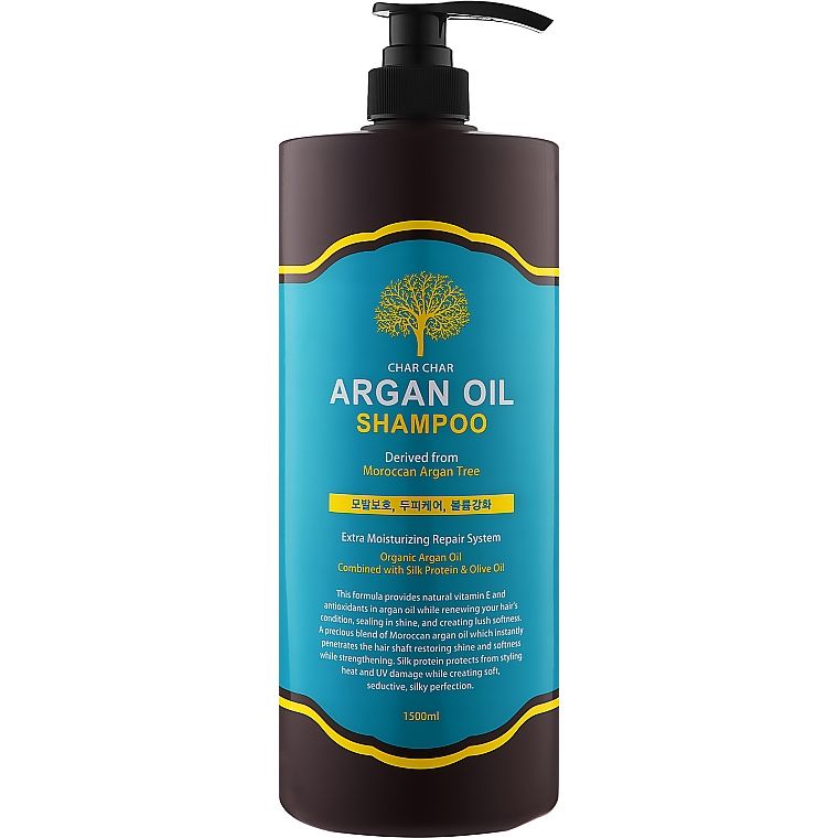 Шампунь для волосся Char Char Argan Oil Shampoo з аргановим маслом, 1500 мл - фото 1