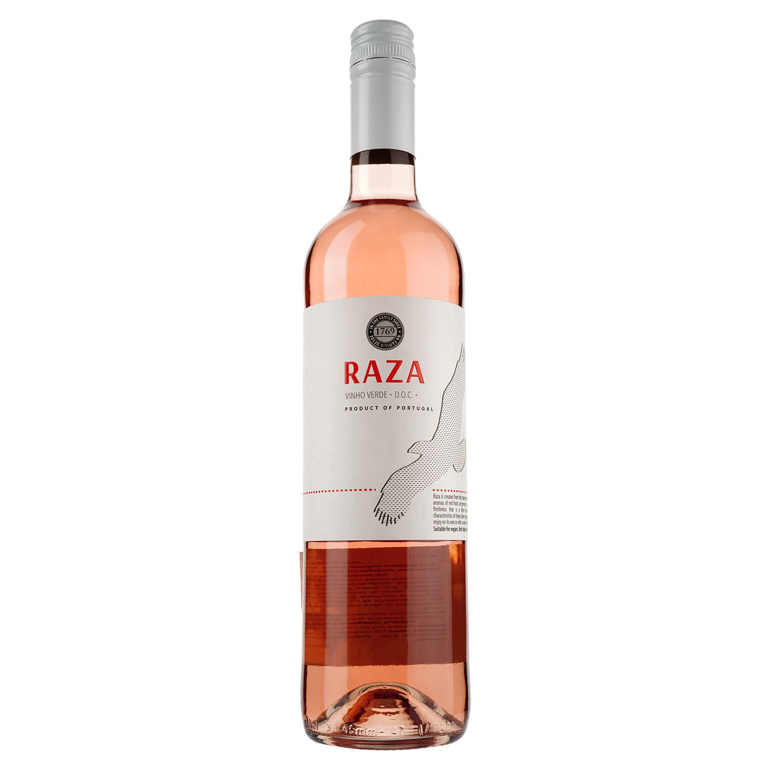 Вино Quinta da Raza Vinho Verde Raza Rose, рожеве, сухе, 0,75 л - фото 1