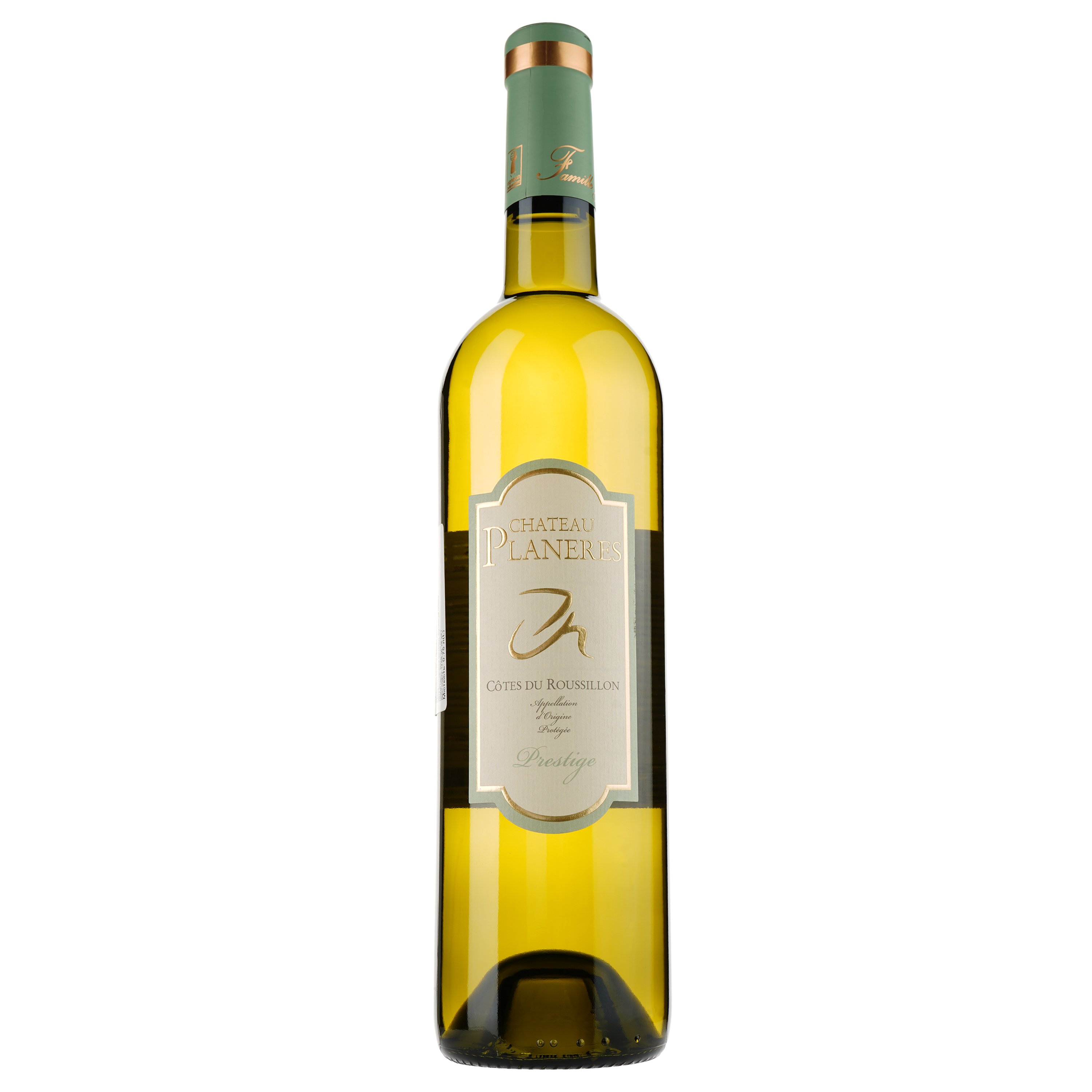 Вино Chateau Planeres Prestige Blanc AOP Cotes du Roussillon, белое, сухое, 0,75 л - фото 1