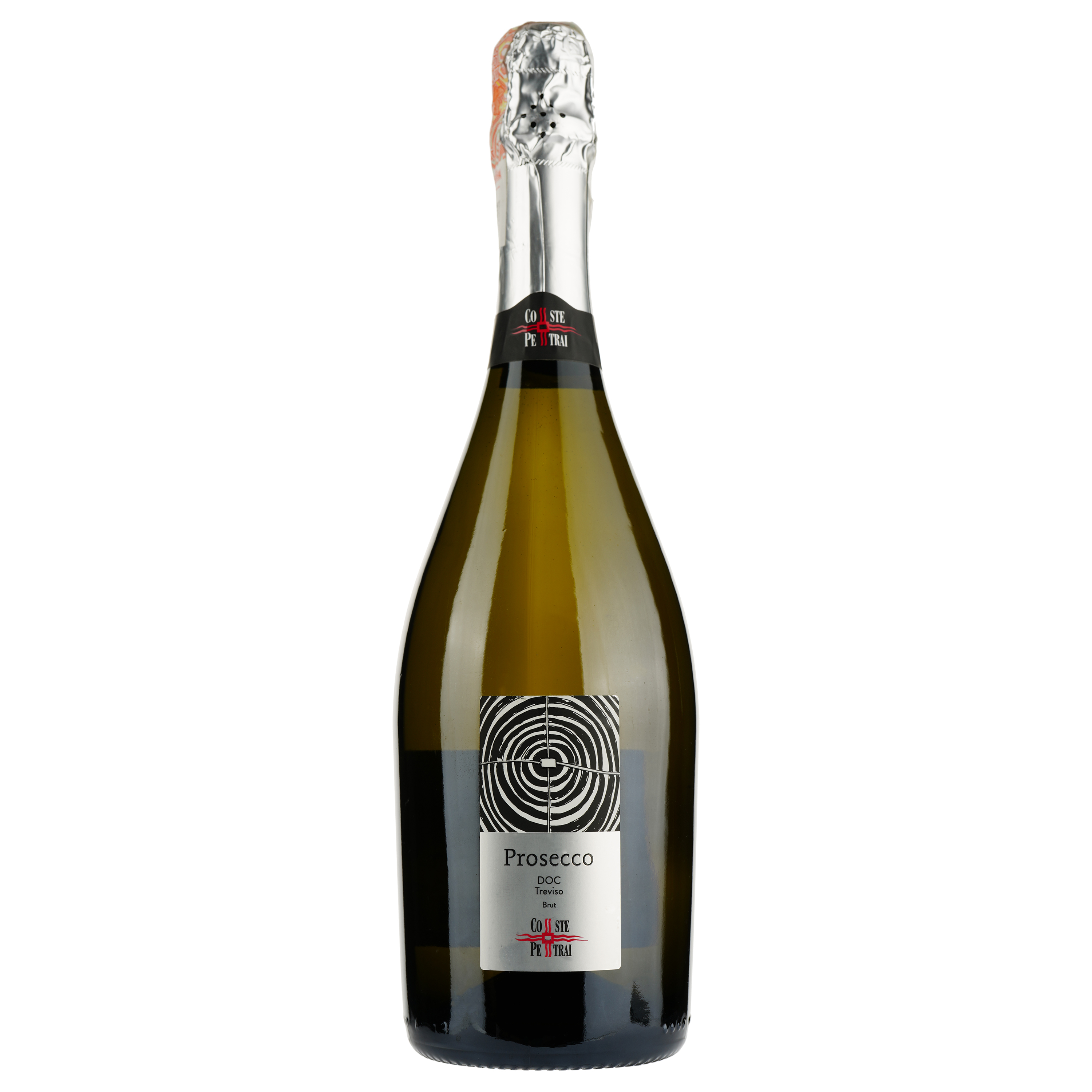 Вино ігристе Coste Petrai Prosecco Treviso Brut, біле, брют, 0,75 л - фото 1